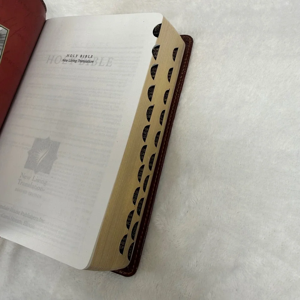 NLT Holy Bible Large‎ Print Compact Edition Brown Tan LeatherLike 9781414337593